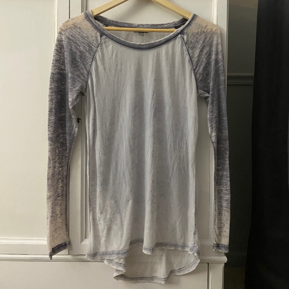 Sheer long sleeve tee